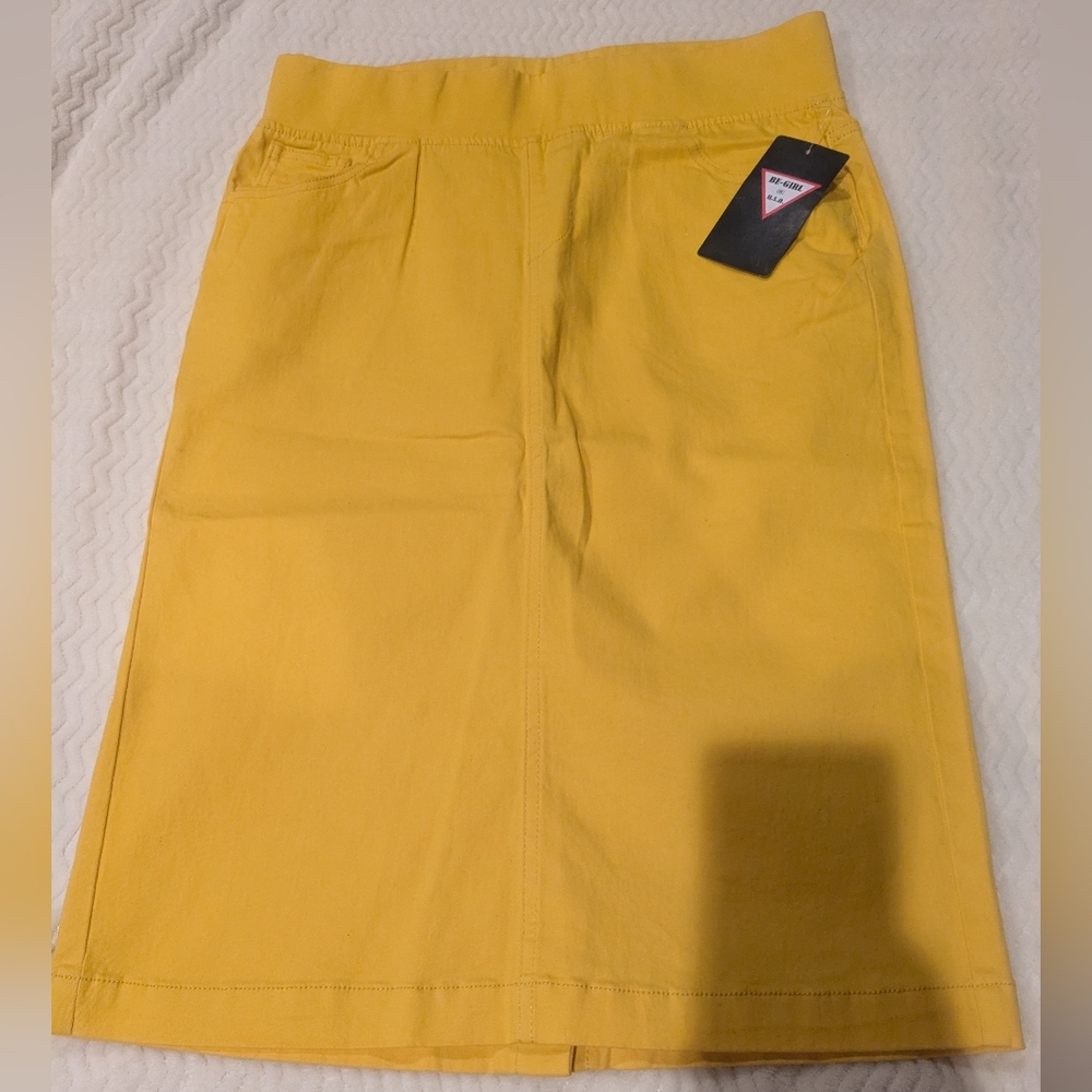 NWT Be-Girl Midi Straight Skirt - Yellow